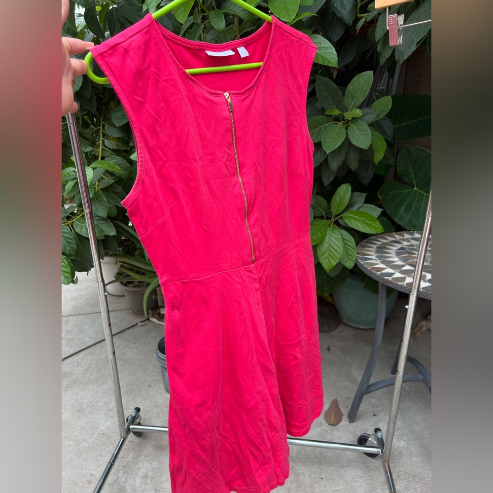 New york & company zippered a line skate skirt dress